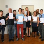 Hier sehen Sie die stolzen TeilnehmerInnen beim Abschluss der Heilmasseur Ausbildung 2011-2012