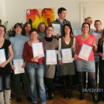 Die glücklichen Teilnehmer der Abschlussfeier Heimasseur 2010 - Yoni Academy Innsbruck